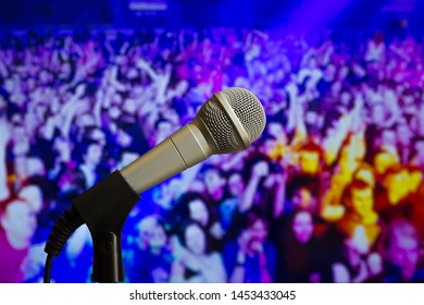 microphone on stage background people 260nw 1453433045