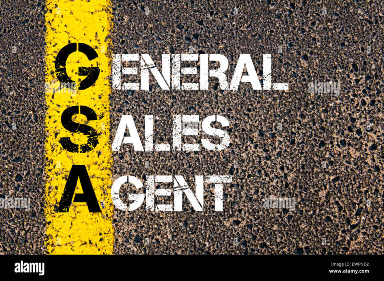 concept image of business acronym gsa as general sales agent written EWPND2 768x563