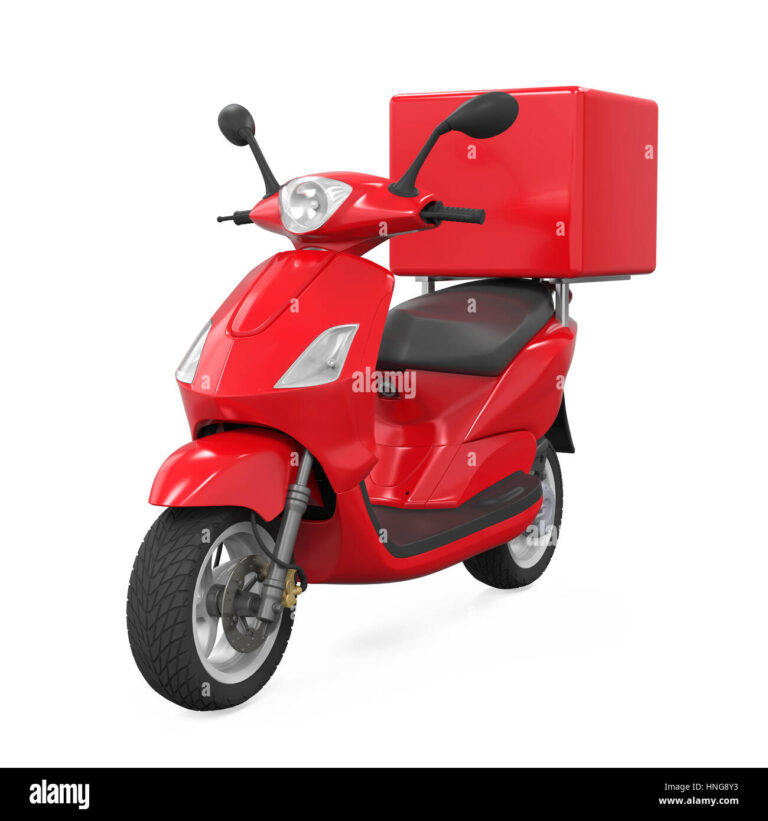 motorcycle delivery box isolated HNG8Y3 768x821
